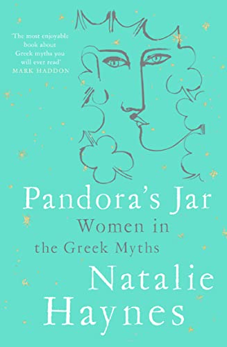 Book cover with teal background, line-drawn faces, and title “Pandora’s Jar”.