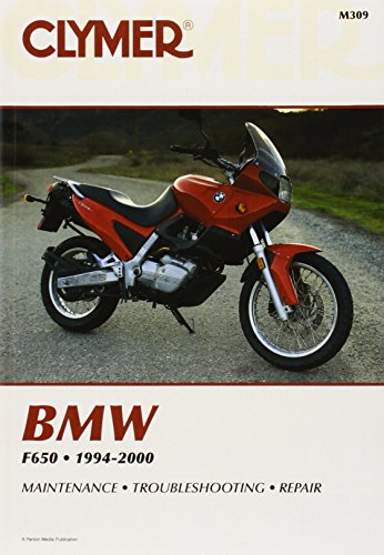 BMW F650 motorcycle repair manual cover, 1994-2000 model shown.