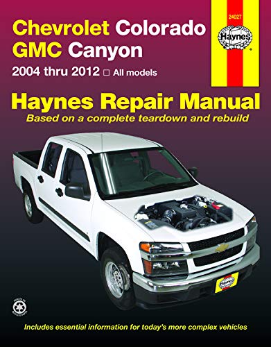 Chevrolet Colorado and GMC Canyon repair manual cover, 2004-2012.