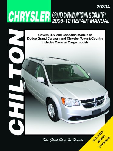 Silver Chrysler Grand Caravan/Town & Country repair manual cover, 2008-2012.