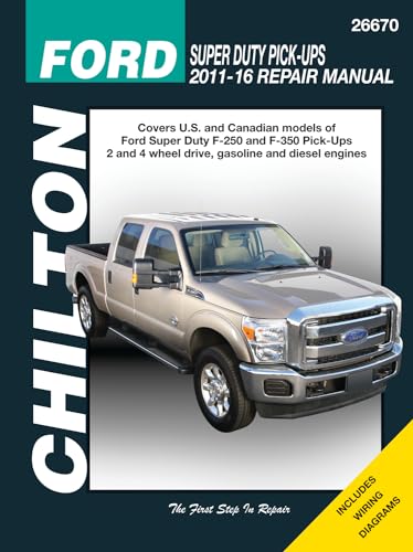 Chilton repair manual cover for 2011-2016 Ford Super Duty pick-up trucks.