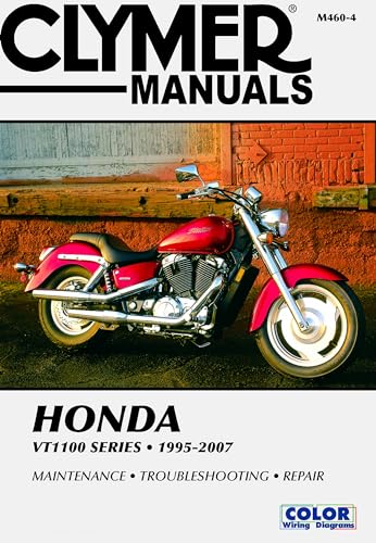 Red Honda VT1100 Shadow motorcycle repair manual cover, 1995-2007.
