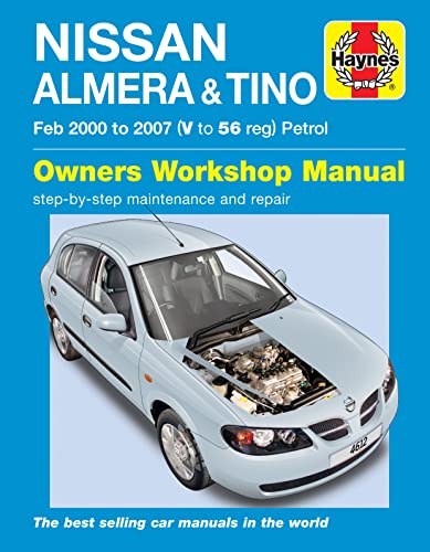Nissan Almera & Tino car repair manual with engine detail.