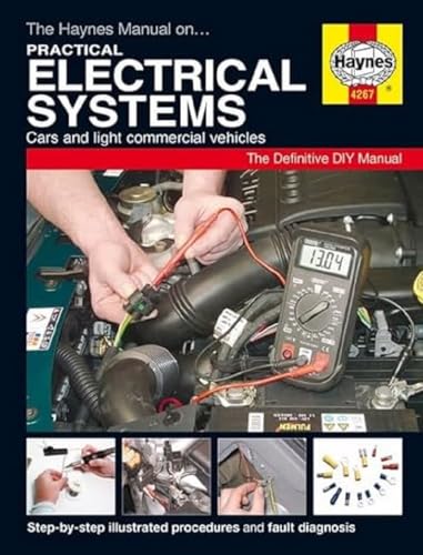 Book cover: "Practical Electrical Systems" with car engine repair image.