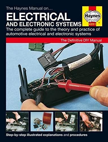 Haynes manual cover showing a hand testing automotive electrical components with a multimeter probe.