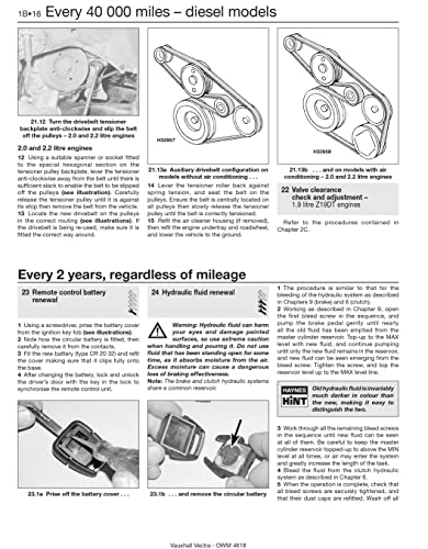 Vehicle repair manual page with diagrams of engine components and text instructions.