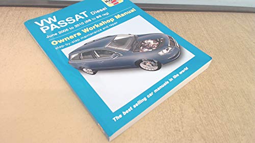 Blue VW Passat Diesel car repair manual with car image on cover.
