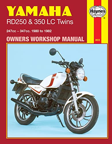 Yamaha RD250 & 350LC motorcycle workshop manual cover, 1980-1982.