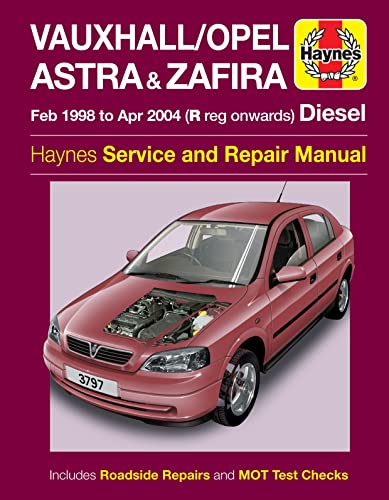 Haynes manual cover for Vauxhall/Opel Astra & Zafira diesel cars.