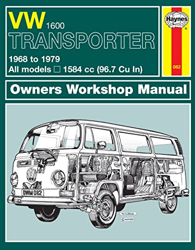 Haynes repair manual cover featuring a cutaway illustration of a VW Transporter.