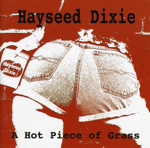 Hayseed Dixie album cover: red background with illustrated jeans and text.