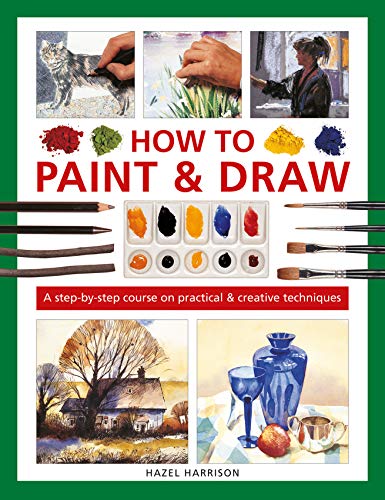 Book cover with painting examples, brushes, and color palettes.