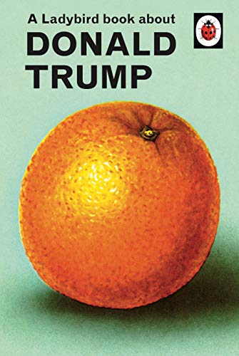 Book cover with orange fruit and bold text reading "Donald Trump".