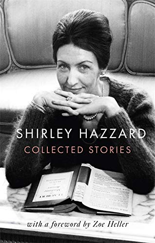 Book cover featuring portrait of author Shirley Hazzard and open book.