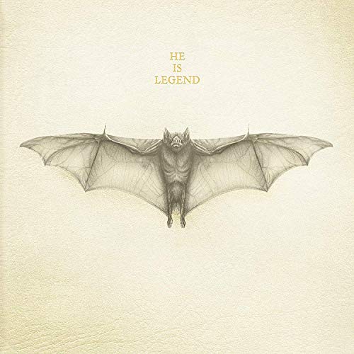 A pencil sketch of a bat with wings spread on a textured cream background.