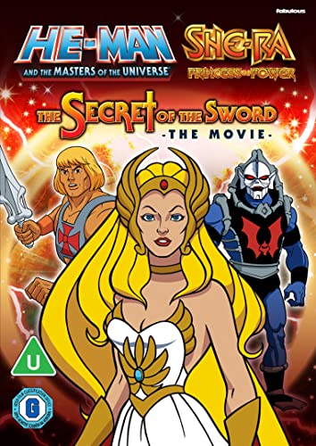 Cartoon female and male characters with a robotic figure on DVD cover.