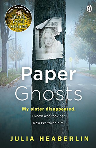 Book cover: tree with missing person poster, foggy street background.