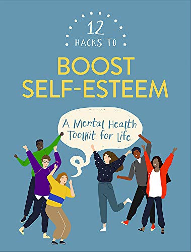 Book cover with illustrated people celebrating and text: "Boost Self-Esteem".
