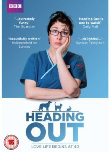 DVD cover for "Heading Out" featuring a woman in scrubs and animals.