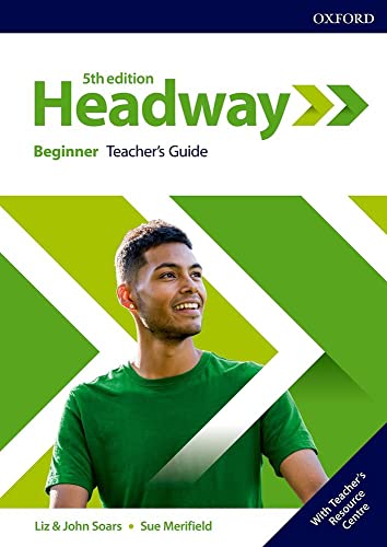Headway Beginner Teacher’s Guide cover with a young man’s portrait.