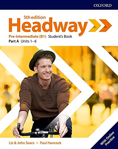 Headway Pre-Intermediate Student's Book A cover with a man on a bicycle.