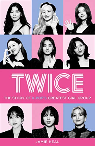 Book cover featuring portraits of the nine members of the K-pop group Twice.