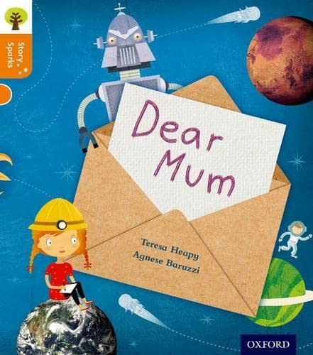 Book cover: robot, girl, planet, and a letter reading “Dear Mum”.