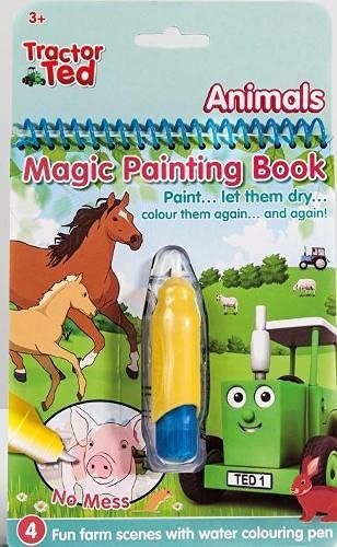 Tractor Ted magic painting book with animals and a water pen.