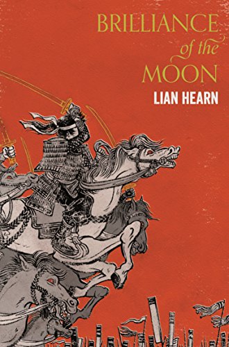 Book cover: samurai on horseback with swords, red background.