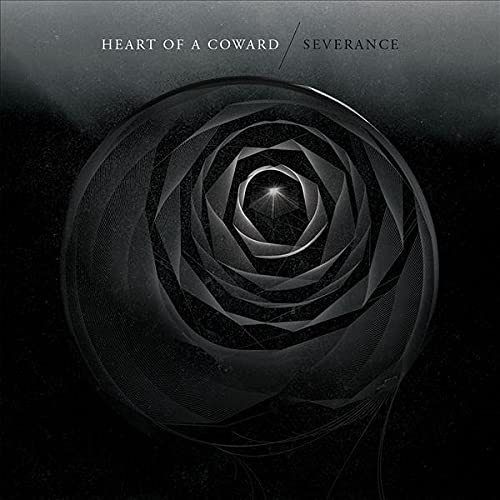 CD album cover for Heart Of A Coward’s “Severance”, with spiral design.