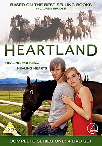 Heartland" DVD cover with a couple, a black horse, and running horses.