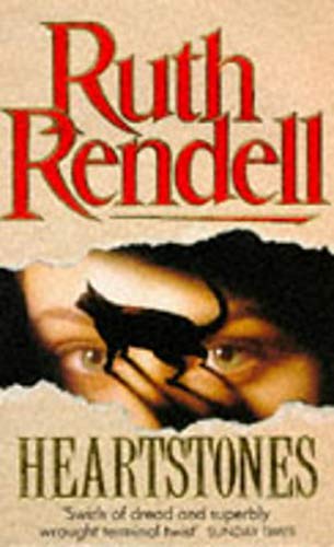 Book cover for "Heartstones" by Ruth Rendell, featuring a shadowed face.