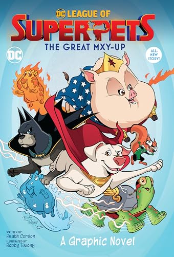 DC League of Super-Pets graphic novel cover with animal superheroes.