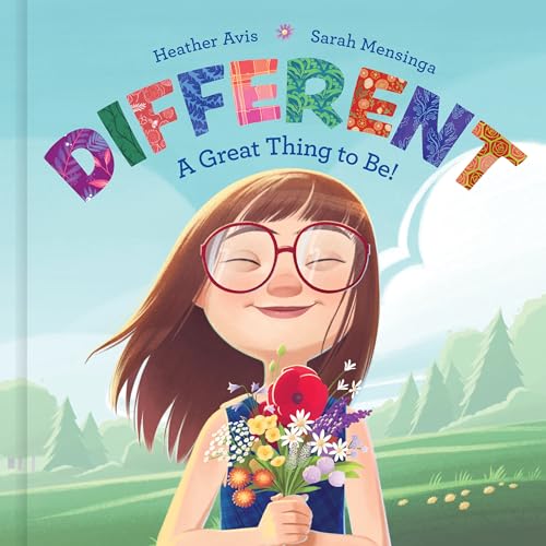 Book cover featuring a smiling girl with glasses holding wildflowers.
