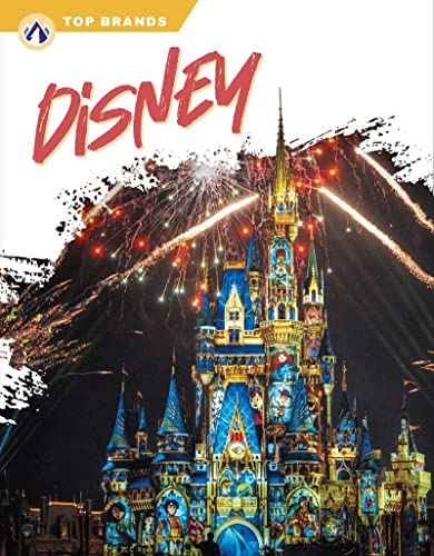Disney book cover featuring Cinderella's castle with fireworks display.