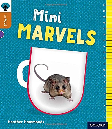 Book cover: “Mini Marvels” with a mouse inside a white shield.
