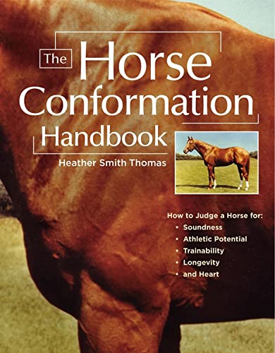 Book cover featuring a horse, titled "The Horse Conformation Handbook.