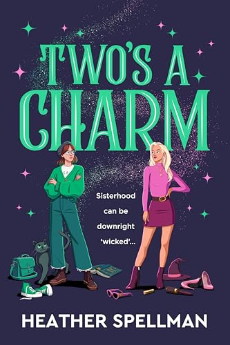 Book cover with two young women, a cat, and magical accessories.