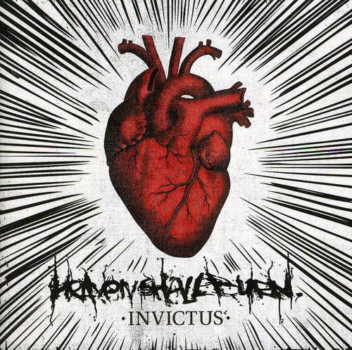 Album cover with red anatomical heart and black text on white background with radiating lines.