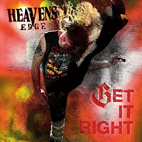 Heavens Edge Get It Right CD cover featuring a musician in a high kick pose.