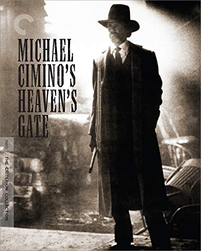 Heavens Gate Blu-ray cover: man in hat and coat, city background.