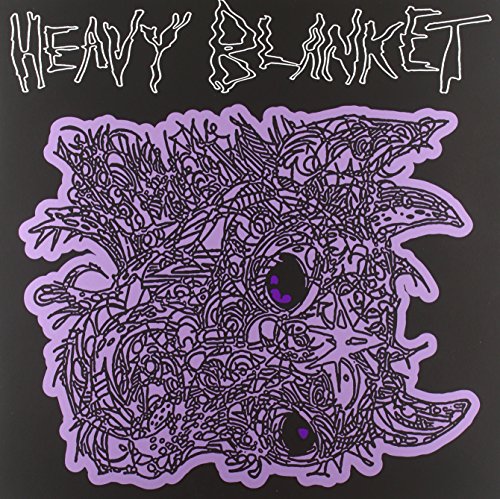 Vinyl record cover with intricate purple and black abstract floral design.
