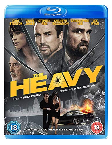 Blu-ray case for "The Heavy" featuring actors and action imagery.