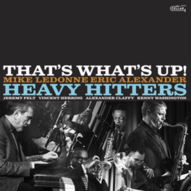 Vinyl album cover featuring jazz musicians in black and white.