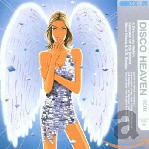 CD cover: woman with angel wings in a sparkly dress.