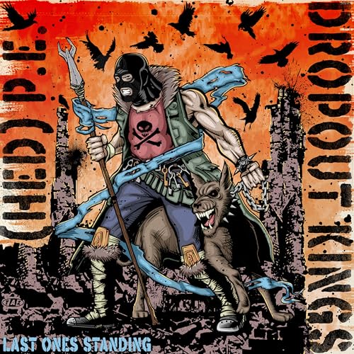 CD cover art: masked figure with dog, weapon, and birds.