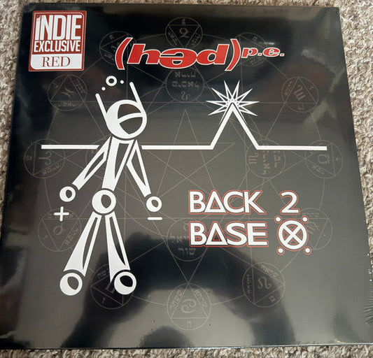 Black vinyl record cover for (hed) p.e.'s "Back 2 Base X" with white graphic.