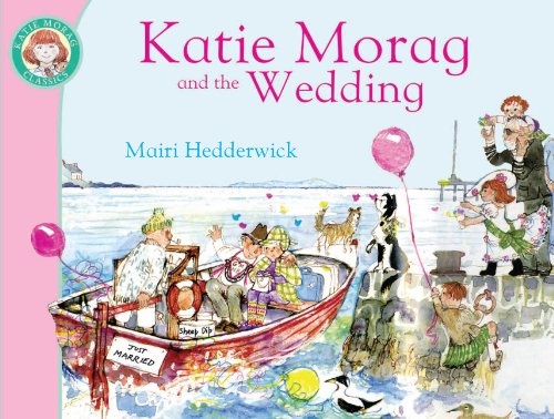 Book cover: Katie Morag and the Wedding, featuring a boat and characters.