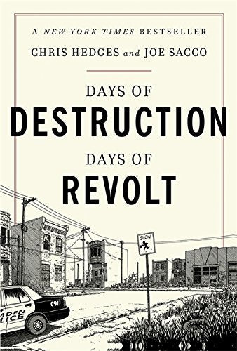 Book cover with title and a black-and-white illustration of a deserted urban street.