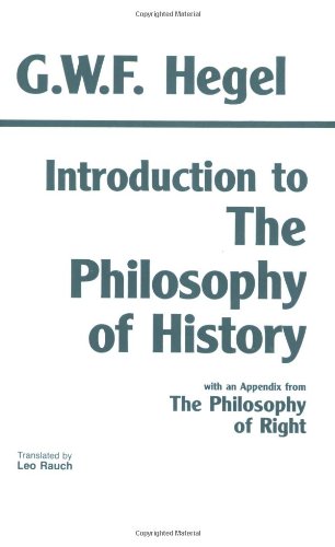 Book cover titled Introduction to the Philosophy of History by G.W.F. Hegel.